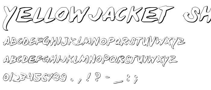Yellowjacket Shadow font